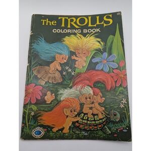 The Trolls Coloring Book Treasure Books 1965 Vtg Childrens Activity Collectible